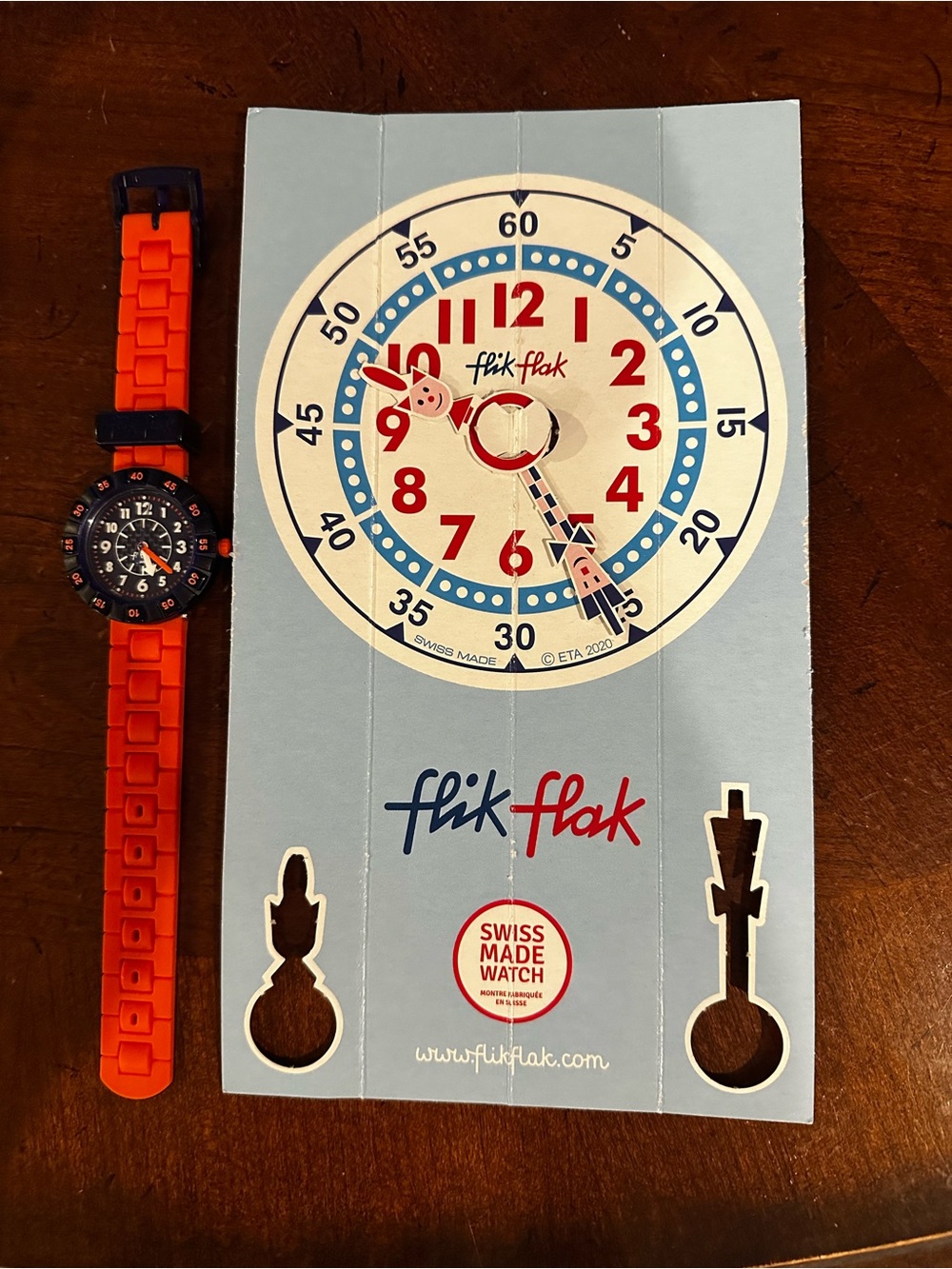 Flik Flak Swiss-Made Kids Watch + Interactive Learning Clock